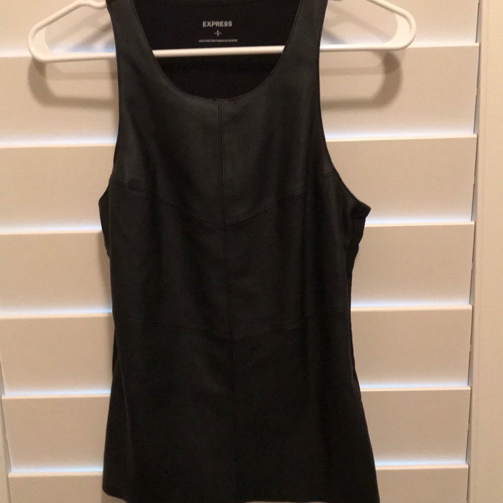 Express faux leather top